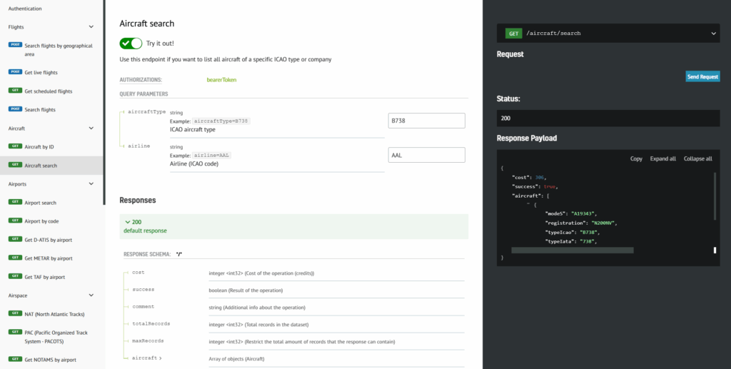 On Demand API - Aircraft
